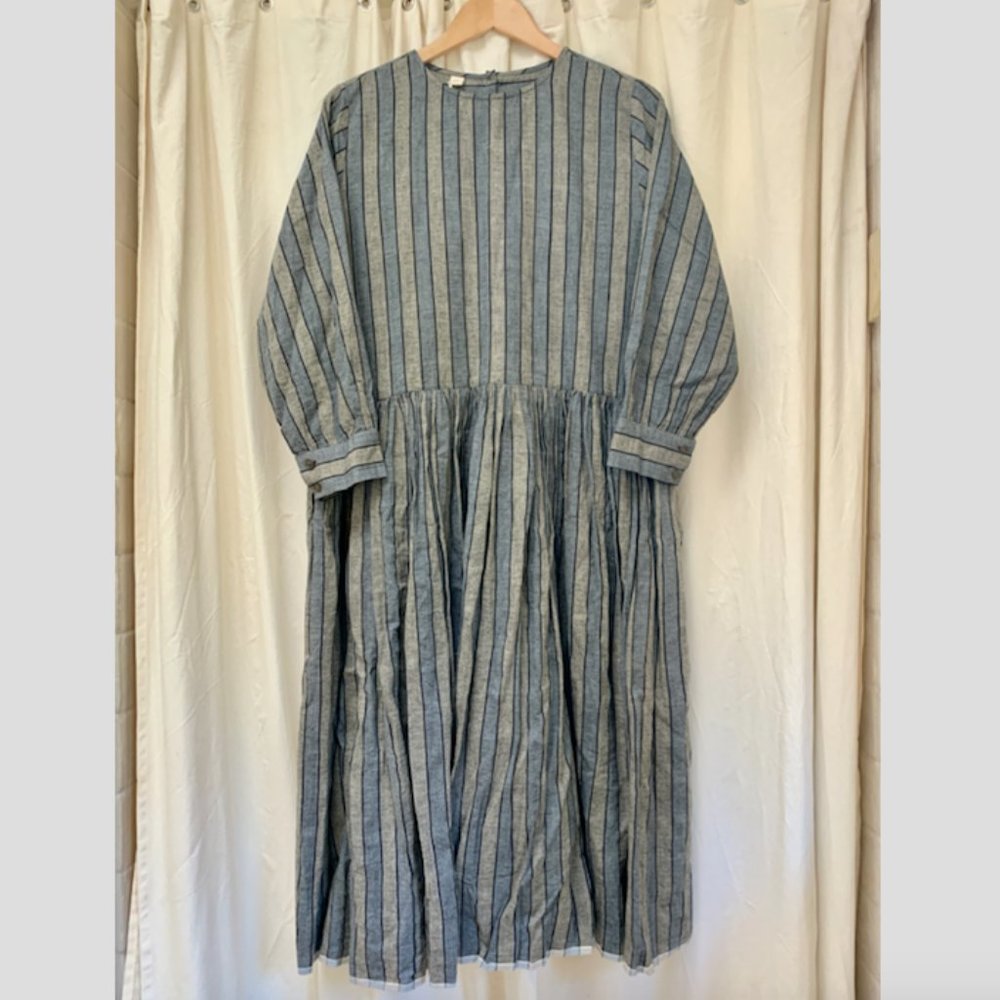 Striped Cotton Blane Dress